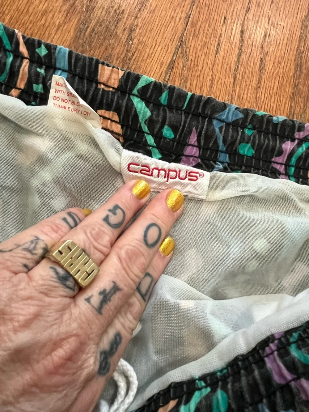 Vintage Campus 80’s Screech swim shorts trunks-M